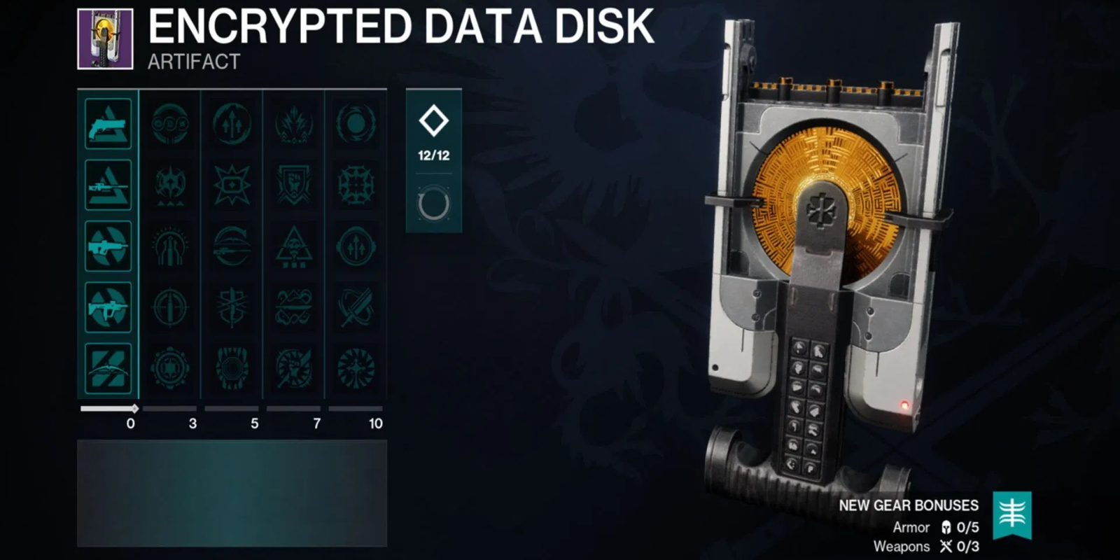 Destiny 2 Encrypted Data Disk Artifact